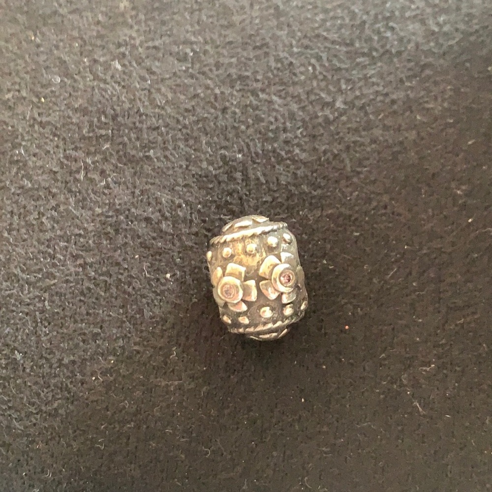 Pandora Charm | Silver and purple gem Easter egg